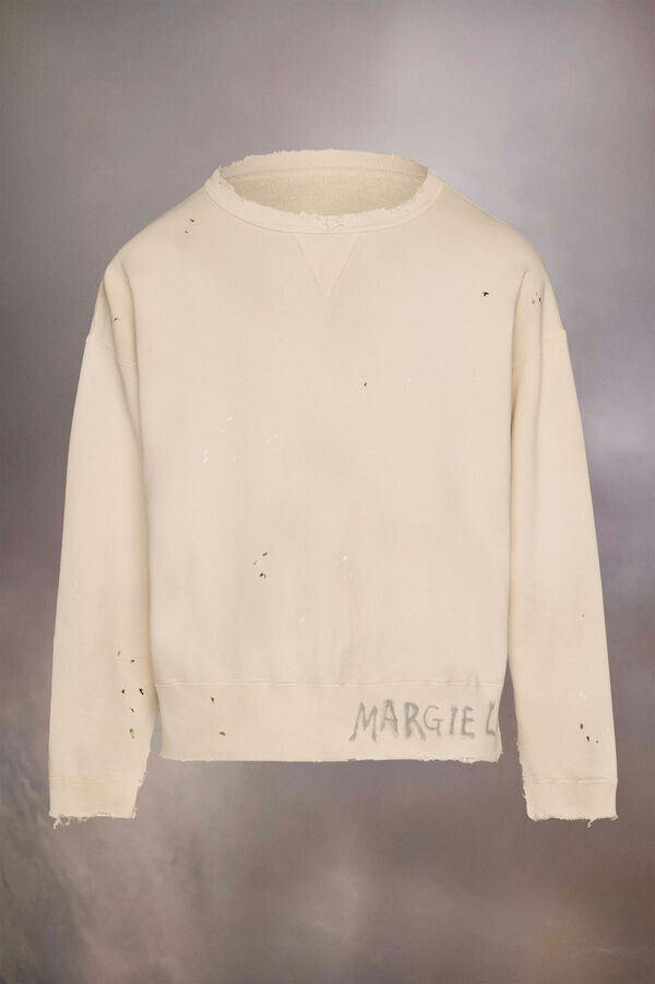 maison margiela Sweat-shirt à logo manuscrit