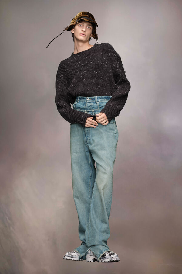 Maison Margiela Sweat-shirt En Laine Shetland