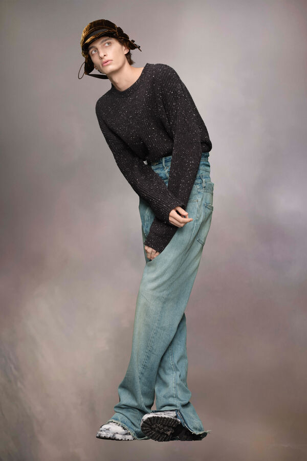 Maison Margiela Sweat-shirt En Laine Shetland