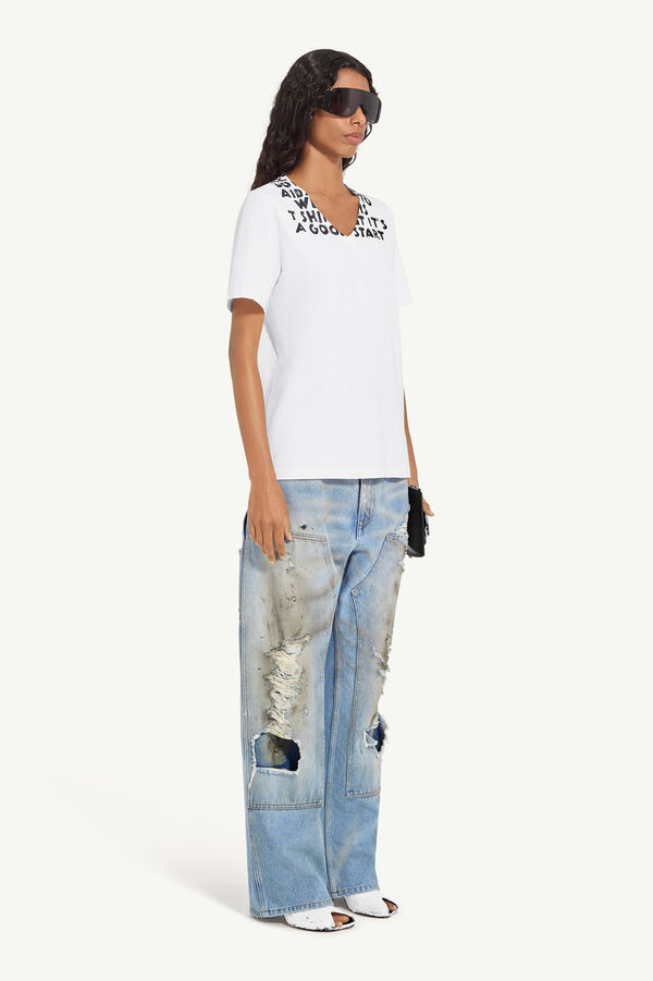 Maison Margiela T-shirt Col En V SIDA