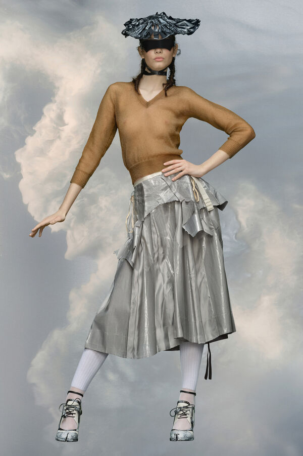 Maison Margiela Top Col En V En Maille Extra-fine