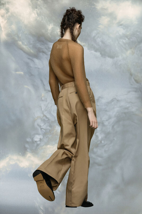 Maison Margiela Top Col En V En Maille Extra-fine