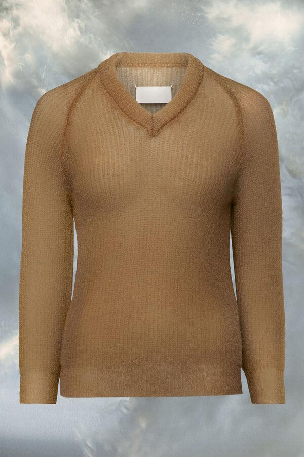 maison margiela Top col en V en maille extra-fine