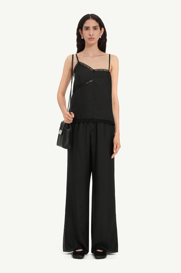 maison margiela Top en soie Twist