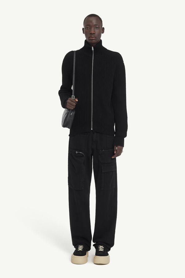 maison margiela Veste de sport en maille côtelée