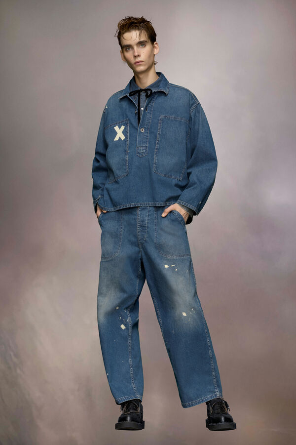 Maison Margiela Veste En Denim Effet Usé