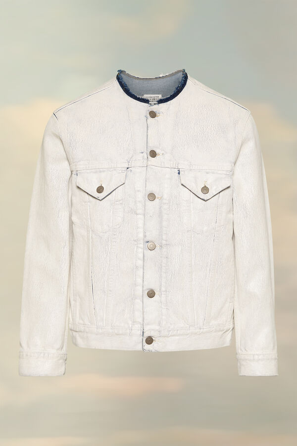 maison margiela Veste sans col en denim