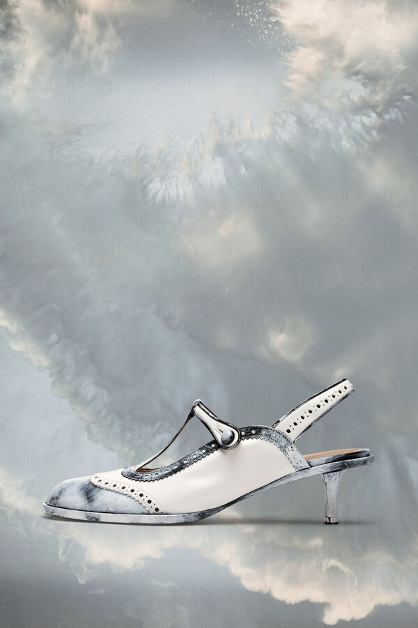 Maison Margiela Mary Janes Bianchetto à Bride Arrière Tabi