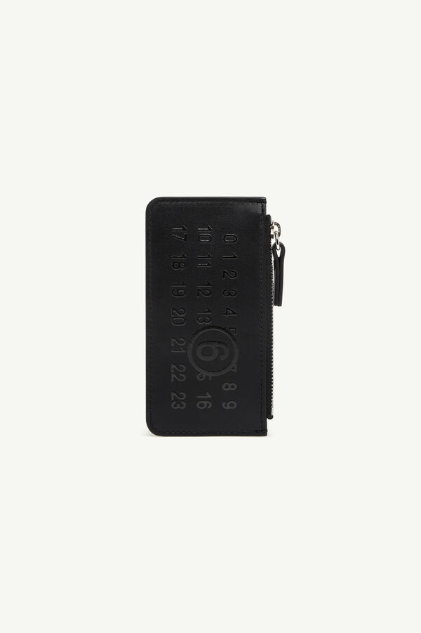 maison margiela Porte-cartes zippé avec Numeric signature