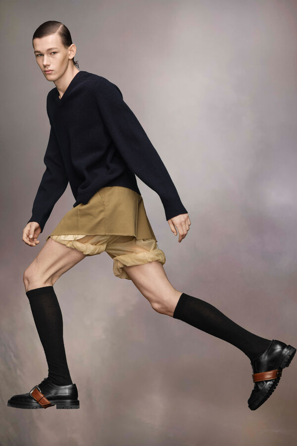 Maison Margiela Pull à Col V En Laine D'agneau Lavée