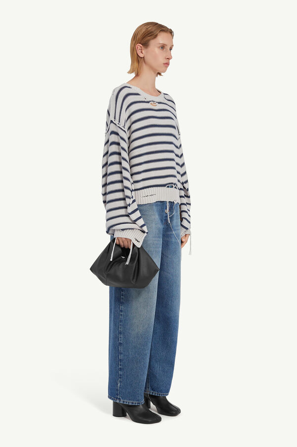 Maison Margiela Pull En Maille à Col Rond Et Rayures