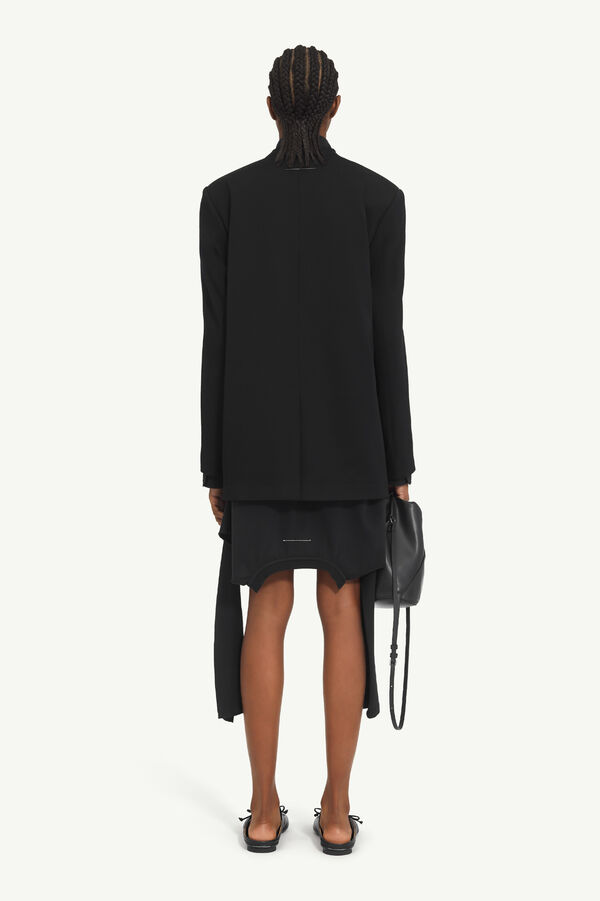 Maison Margiela Veste De Tailleur Sans Col En Laine