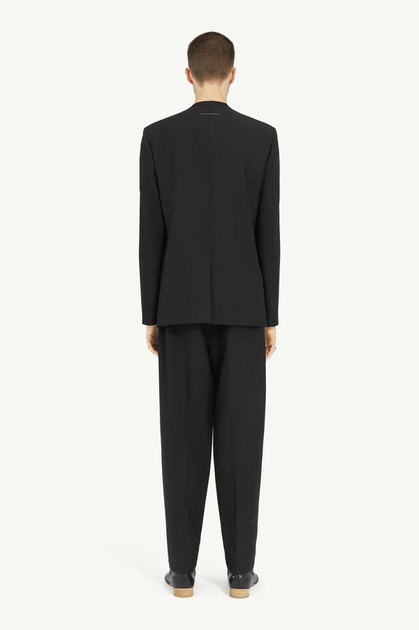 Maison Margiela Veste De Tailleur Sans Col En Laine