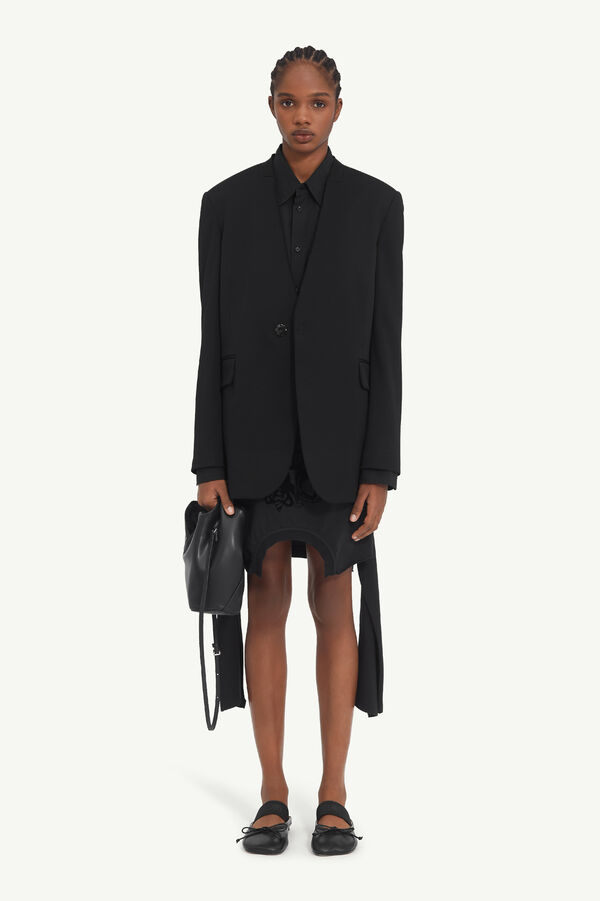 maison margiela Veste de tailleur sans col en laine