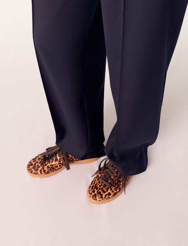 Maje Basket Casual En Cuir Effet Léopard Imprime Leopard
