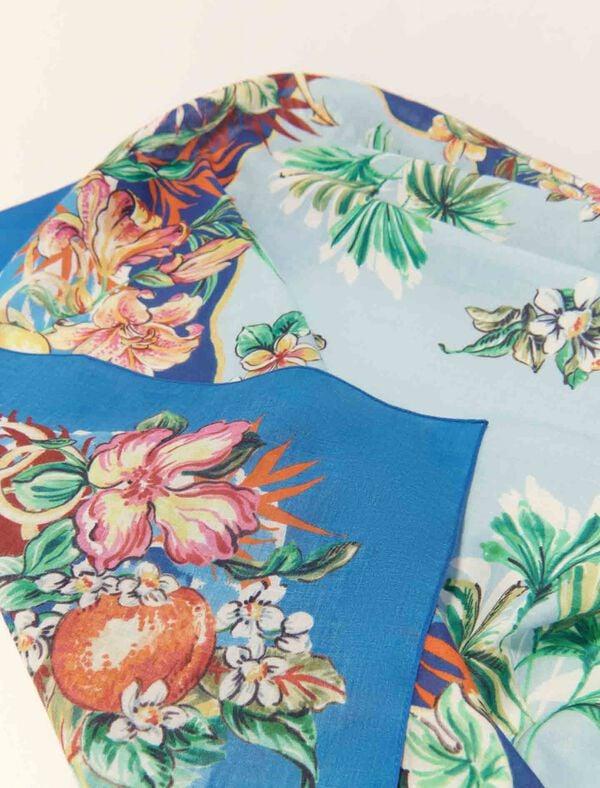 Maje Carré 90x90cm En Imprimé Coton Imprime Floral Multicouleur