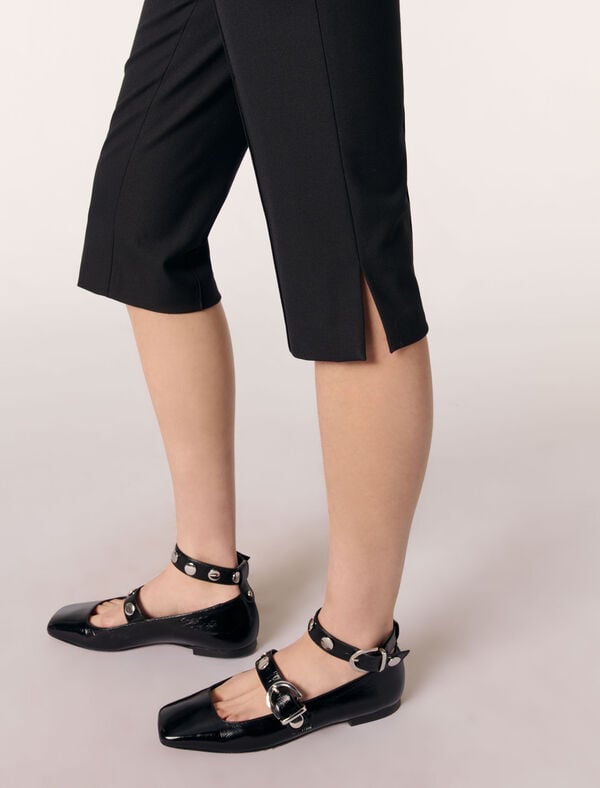 Maje Babies En Cuir Et Studs Noir