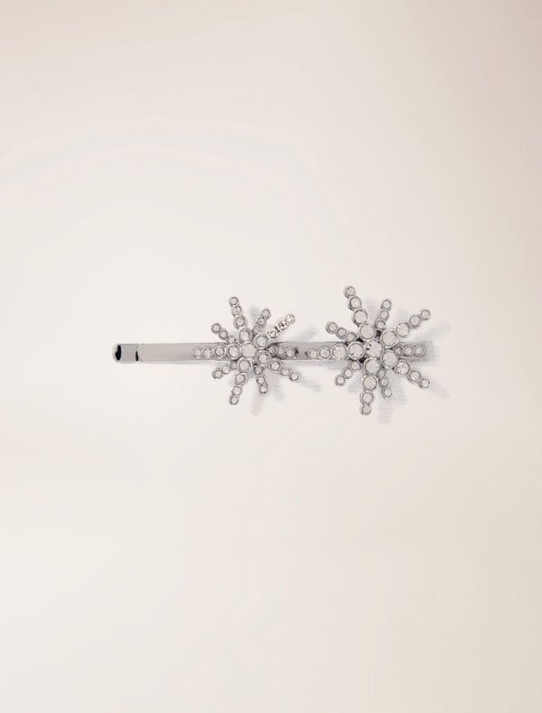 maje Barette à étoiles strassées Argent