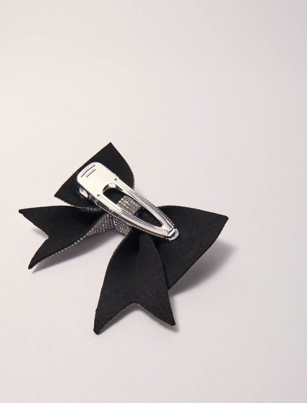 Maje Barette Nœud Strassé Noir