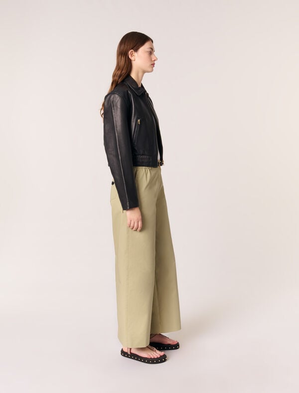 Maje Blouson En Cuir Noir