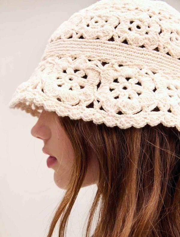 Maje Bob En Crochet Ecru