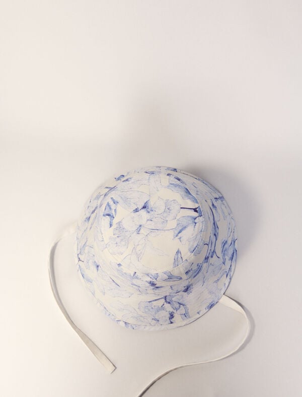Maje Bob Long Thème Aquarelle Blanc/Bleu