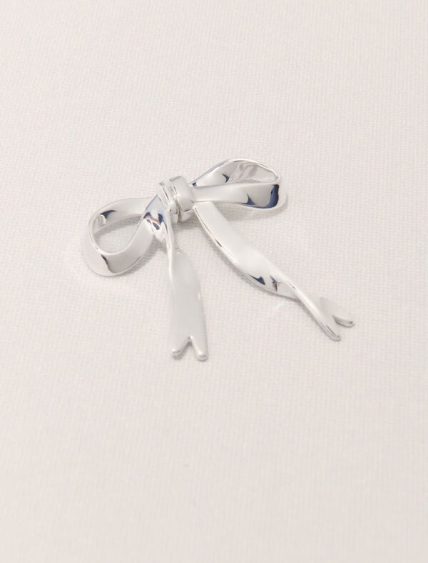 Maje Boucle D'oreille Nœud Argentée Argent