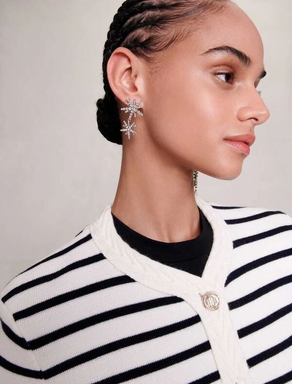 Maje Boucles D'oreilles étoiles Crystal