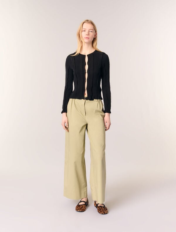 maje Cardigan 2-en-1 Noir