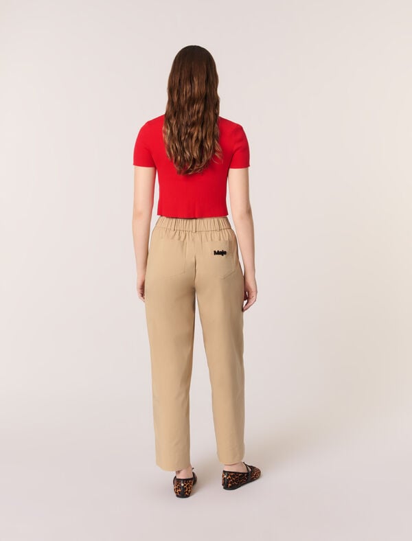 Maje Cardigan Court à Boutons Dorés Rouge