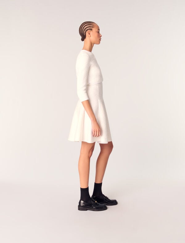 Maje Cardigan Court à Strass Blanc