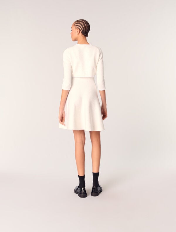 Maje Cardigan Court à Strass Blanc