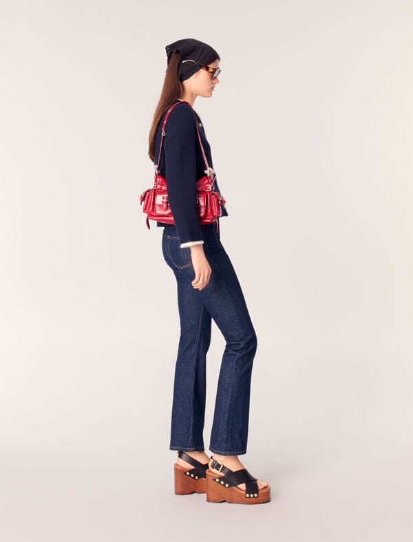 Maje Cardigan En Laine Mélangée Marine