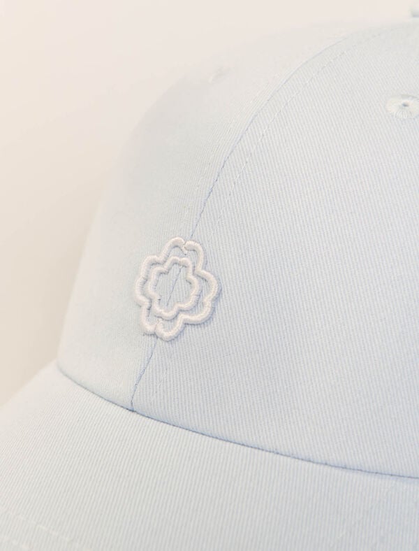 Maje Casquette En Coton Bleu Ciel
