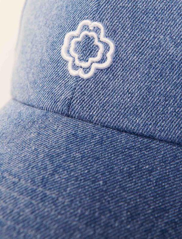 Maje Casquette En Denim Bleu Jean