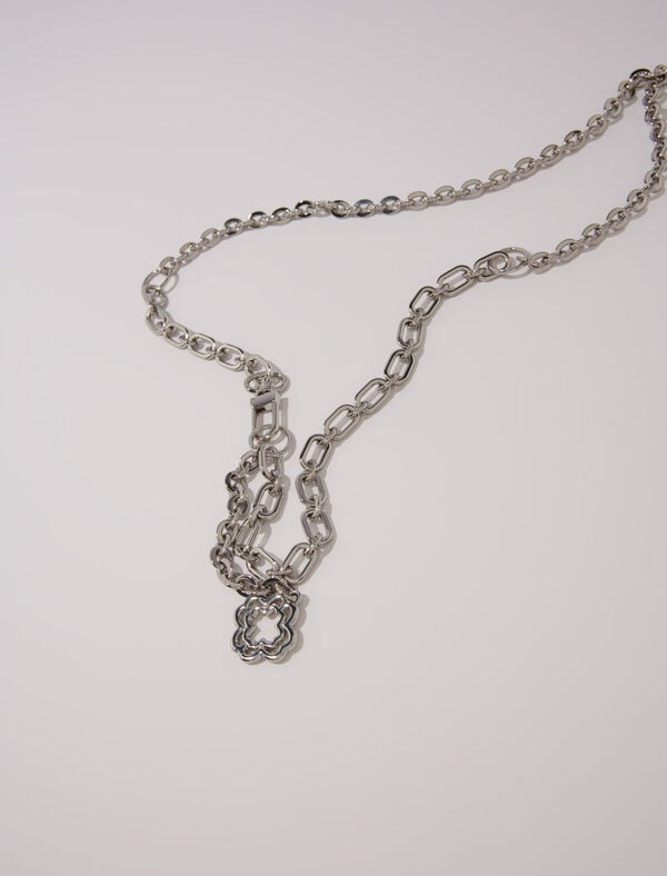 Maje Ceinture Chaîne à Logo Clover Argent