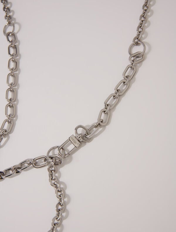 Maje Ceinture Chaîne à Logo Clover Argent