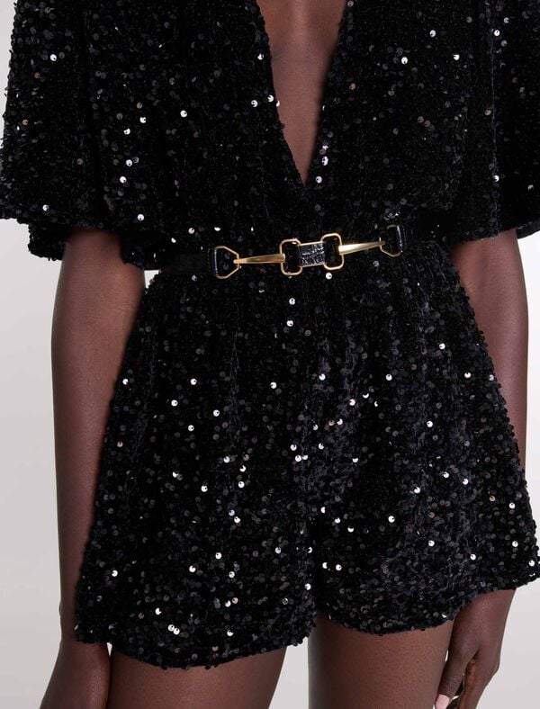 Maje Ceinture En Cuir Et Boucle Mors Ecru