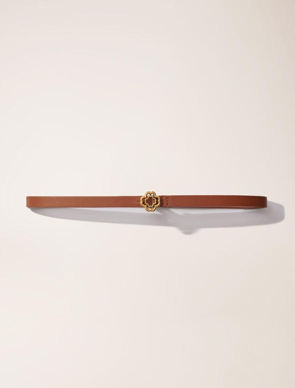 maje Ceinture fine Clover Camel