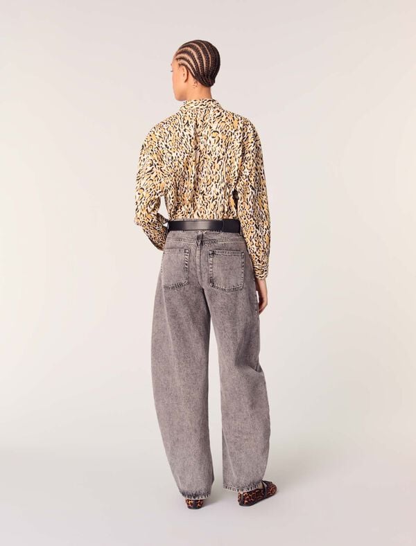 Maje Chemise à Imprimé Leopard Imprime Leopard