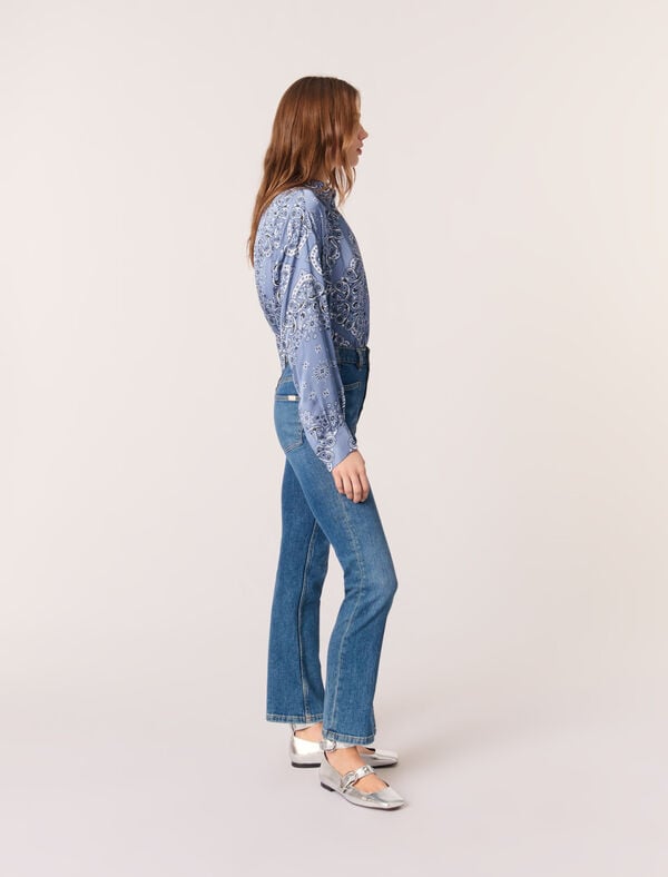 Maje Chemise Fluide Imprimée Bleu Bandana Print