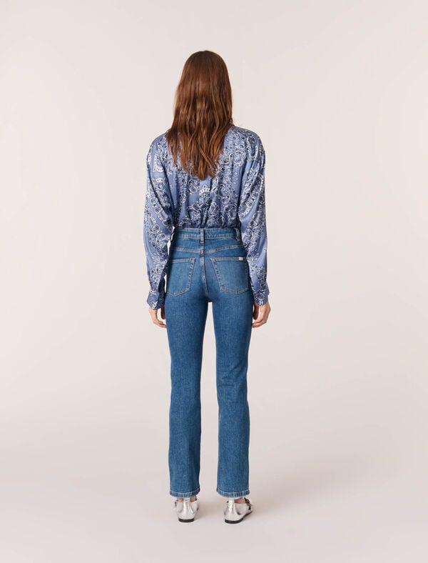 Maje Chemise Fluide Imprimée Bleu Bandana Print