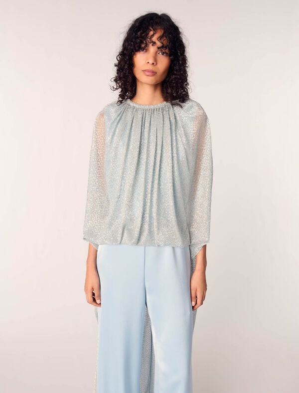 Maje Combinaison 2-en-1 En Lurex Bleu Ciel