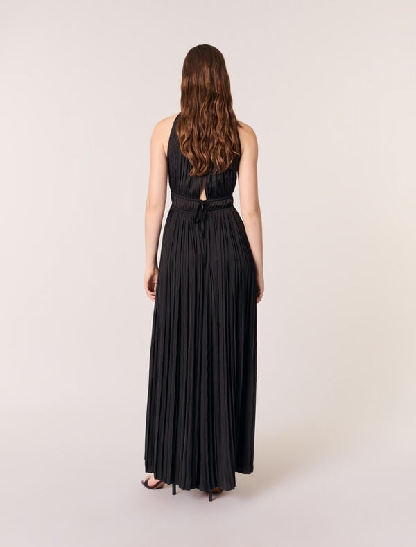 Maje Combinaison Pantalon Plissée Noir