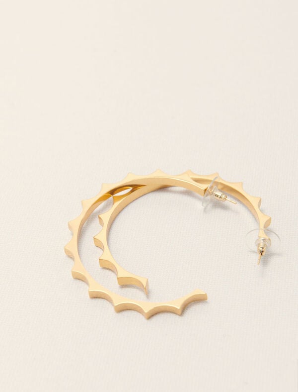 Maje Créoles En Métal Effilé Doré Or