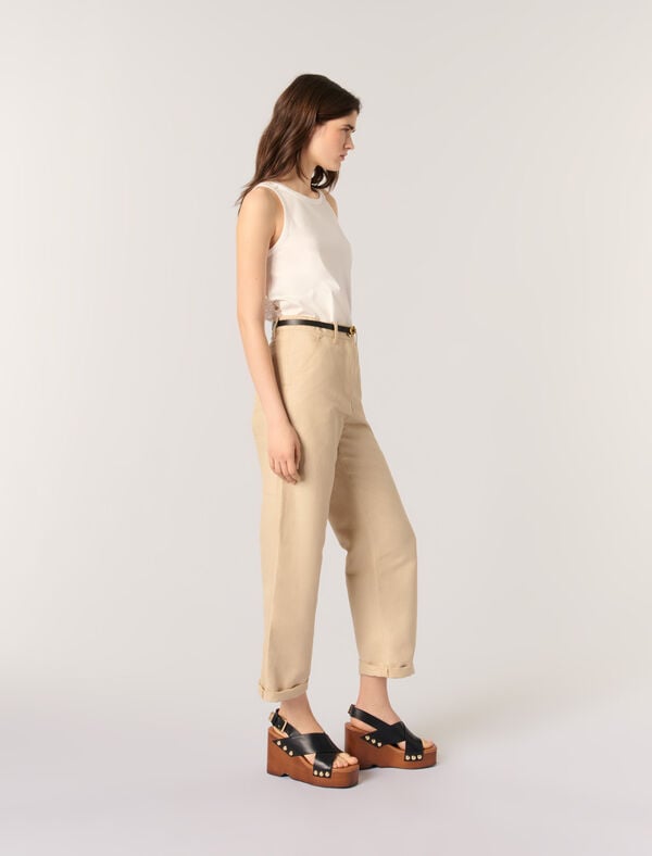 Maje Débardeur Dos En Crochet Blanc