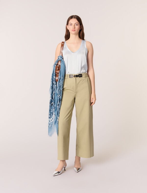 maje Débardeur en soie Bleu Ciel