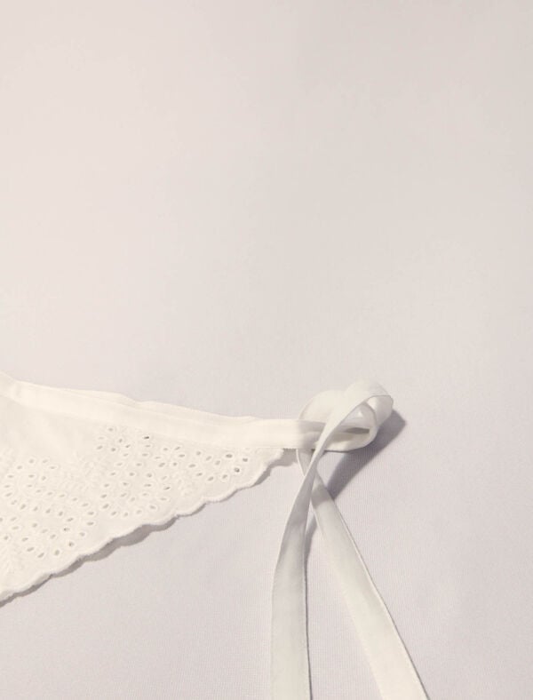 Maje Foulard Triangle à Nouer Blanc