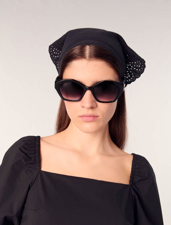 Maje Foulard Triangle à Nouer Blanc