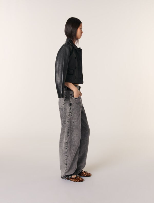 Maje Jean Ballon Gris